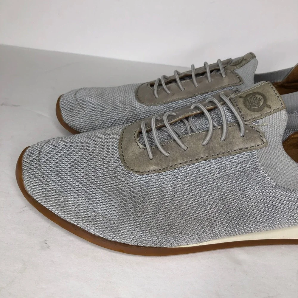 Born Handcrafted Footwear Gray Fabric Leather Accent Sneakers‎ 11.5M